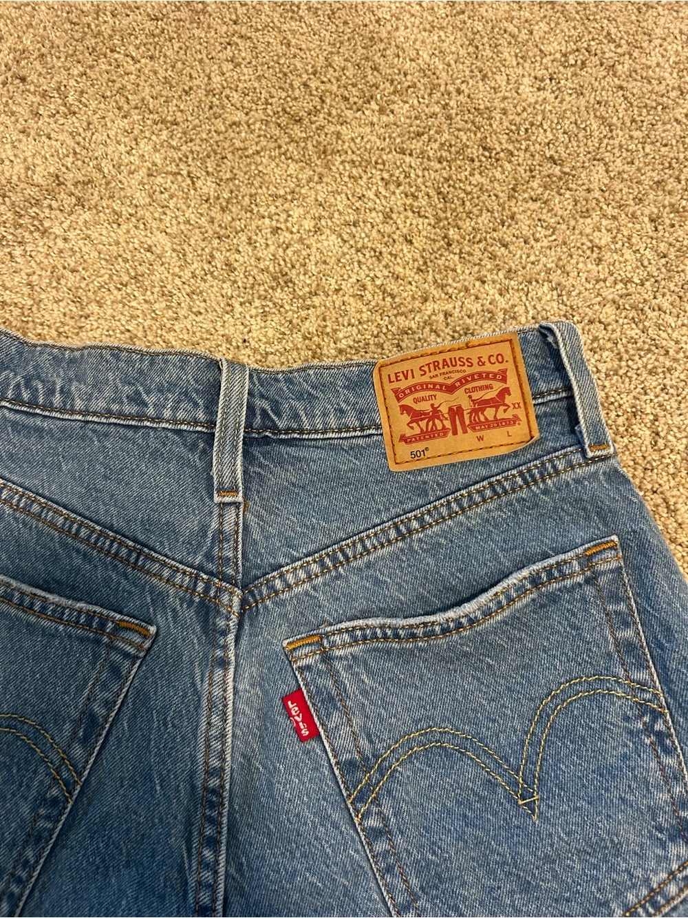 Levi's women’s Blue 501 Original Fit shorts